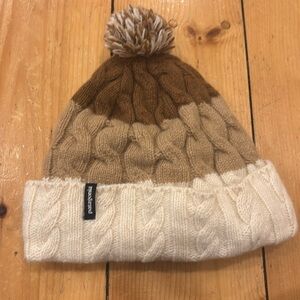 Patagonia winter hat women’s camel and tan